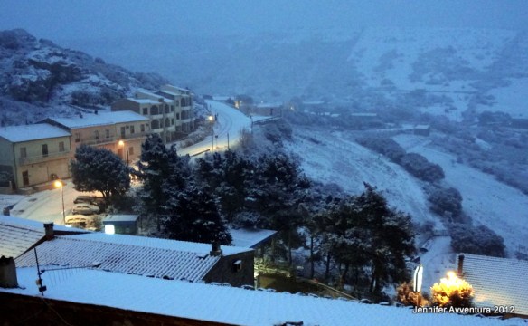 7am Snow in Sardinia