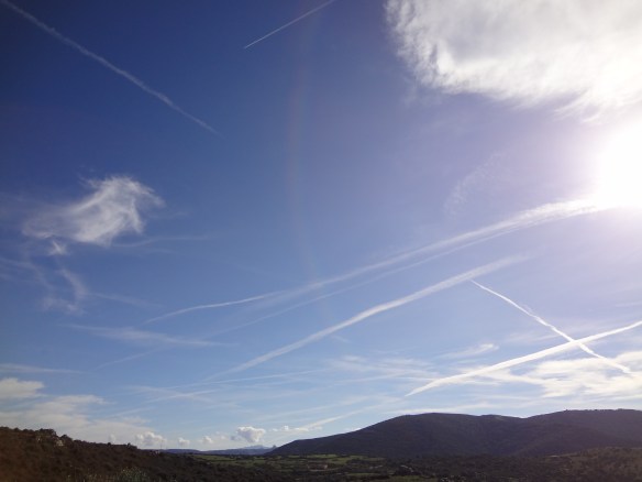Chemtrails in the Sardinian Sky by Jennifer Avventura 2013