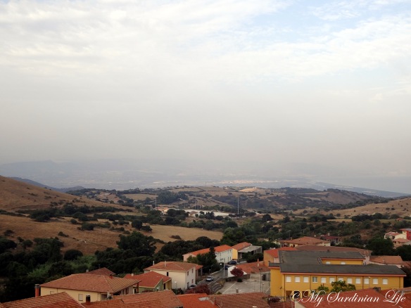 Jennifer Avventura My Sardinian Life smoke from fire August 7 2013