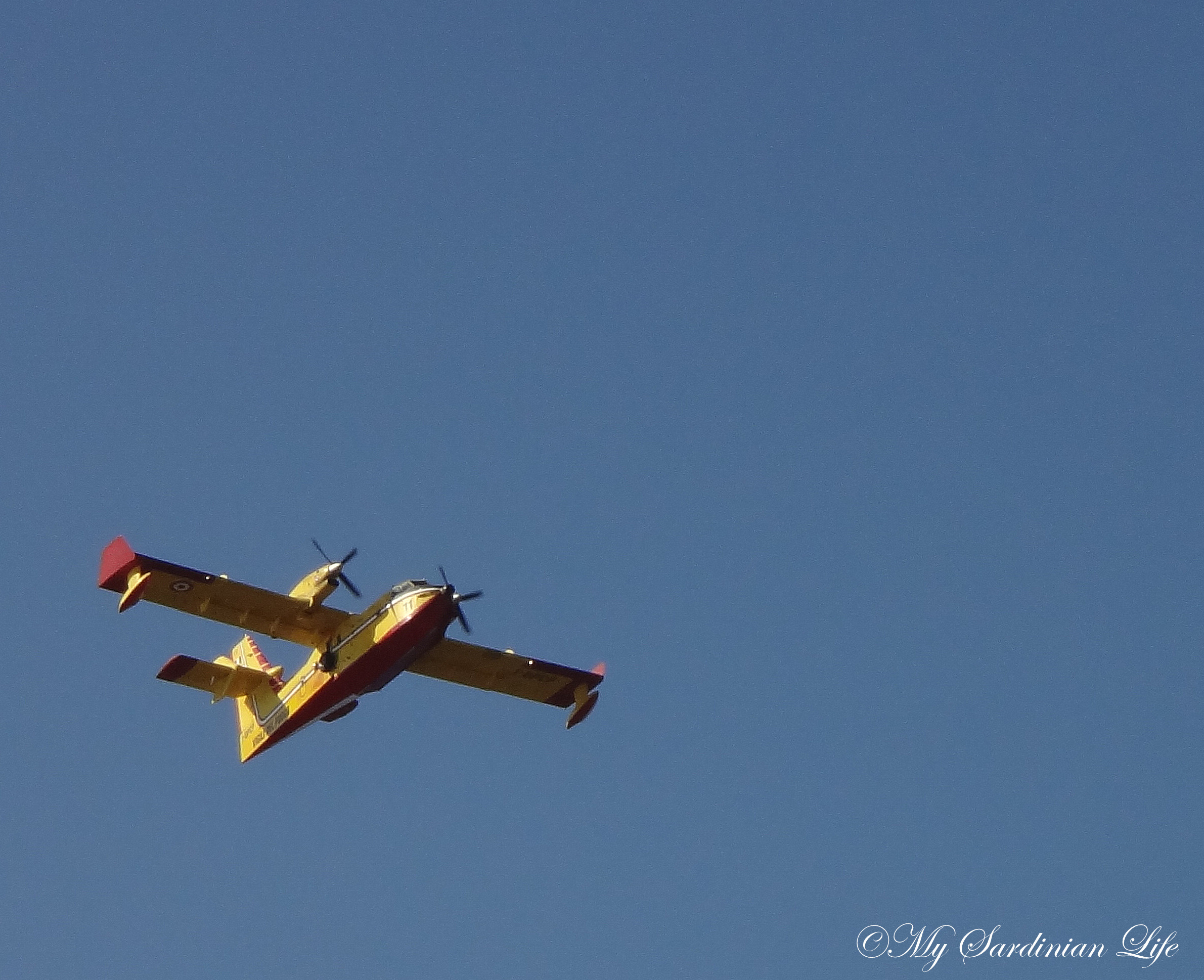 Canadair flying the friendly blue sky