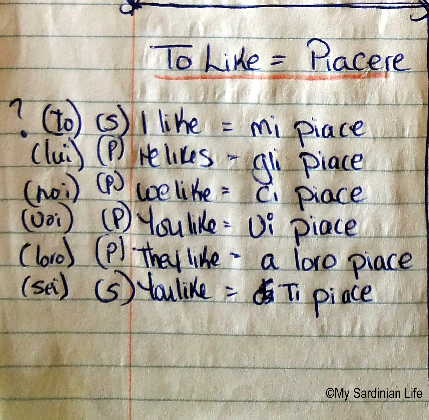 Learning Italian by Jennifer Avventura My Sardinian Life 2014